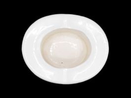 Aschenbecher rund weiss Keramik