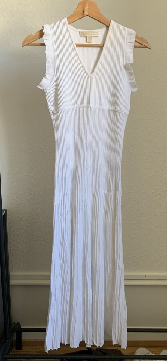 Michael Kors Vestiti: Robe blanche effet plissé Michael Kors – Nuovo e nell'imballaggio originale da Genève venduto da rez_c6c6