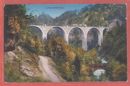Bahn auf Lorzentobelbrücke bei Menzingen - 1921