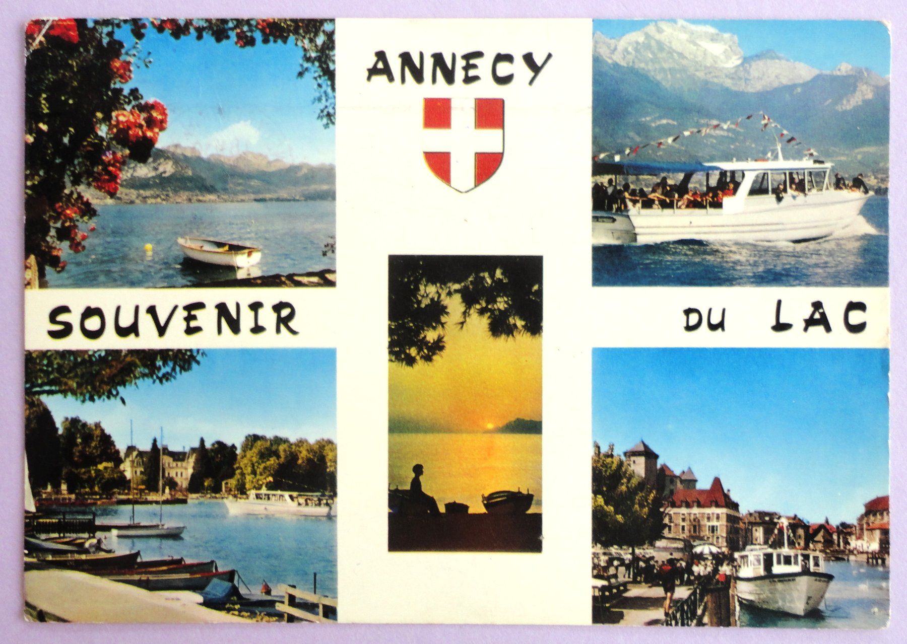 Cartoline postali: Annecy - Souvenir du Lac – Usato da Fétigny venduto da Billy2miny