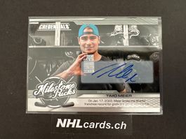 Timo Meier NHL Milestone Puck Auto Card (5 Goals!)