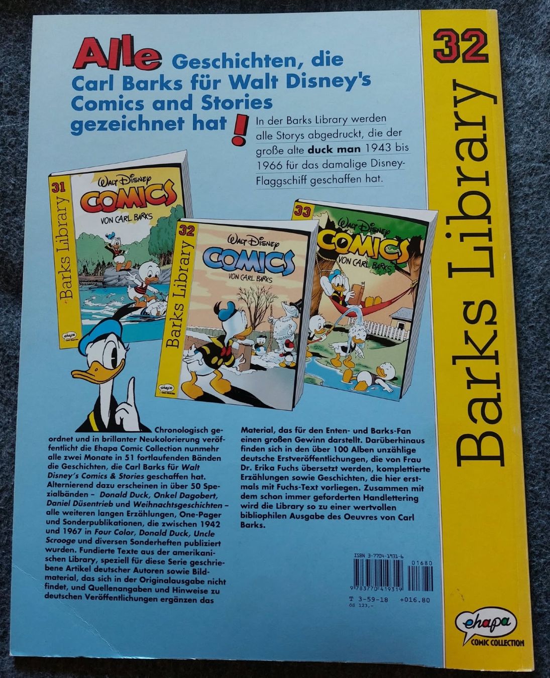 BD: Comics: Barks Library 32 Walt Disney – D'occasion à Urtenen-Schönbühl par Kahru 1