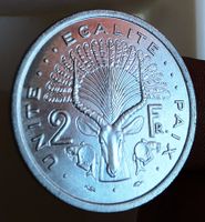 DSCHIBUTI 2 FRANCS 1977 UNZ. *RAR*