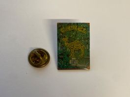 Pin's Camel rare - Circuit imprimé vert et or, vintage!