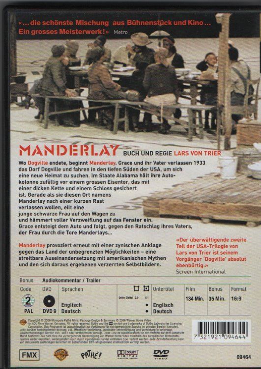 Tutti i DVDs: MANDERLAY von Lars von Trier – Usato da Reinach AG venduto da Masi 1