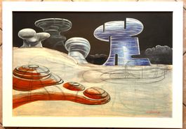 Carlo Rambaldi "Schöpfer von E.T" - Originalgemälde. 1983