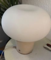 Lampe champignon design blanc beige petit modèle vintage