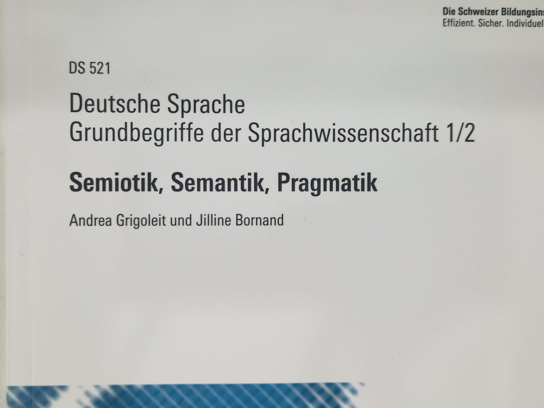 Bücher: Kursprogramm "Grundbegriffe der Sprachwissen..." – Gebraucht aus Muhen von Restwert_Muhen 2