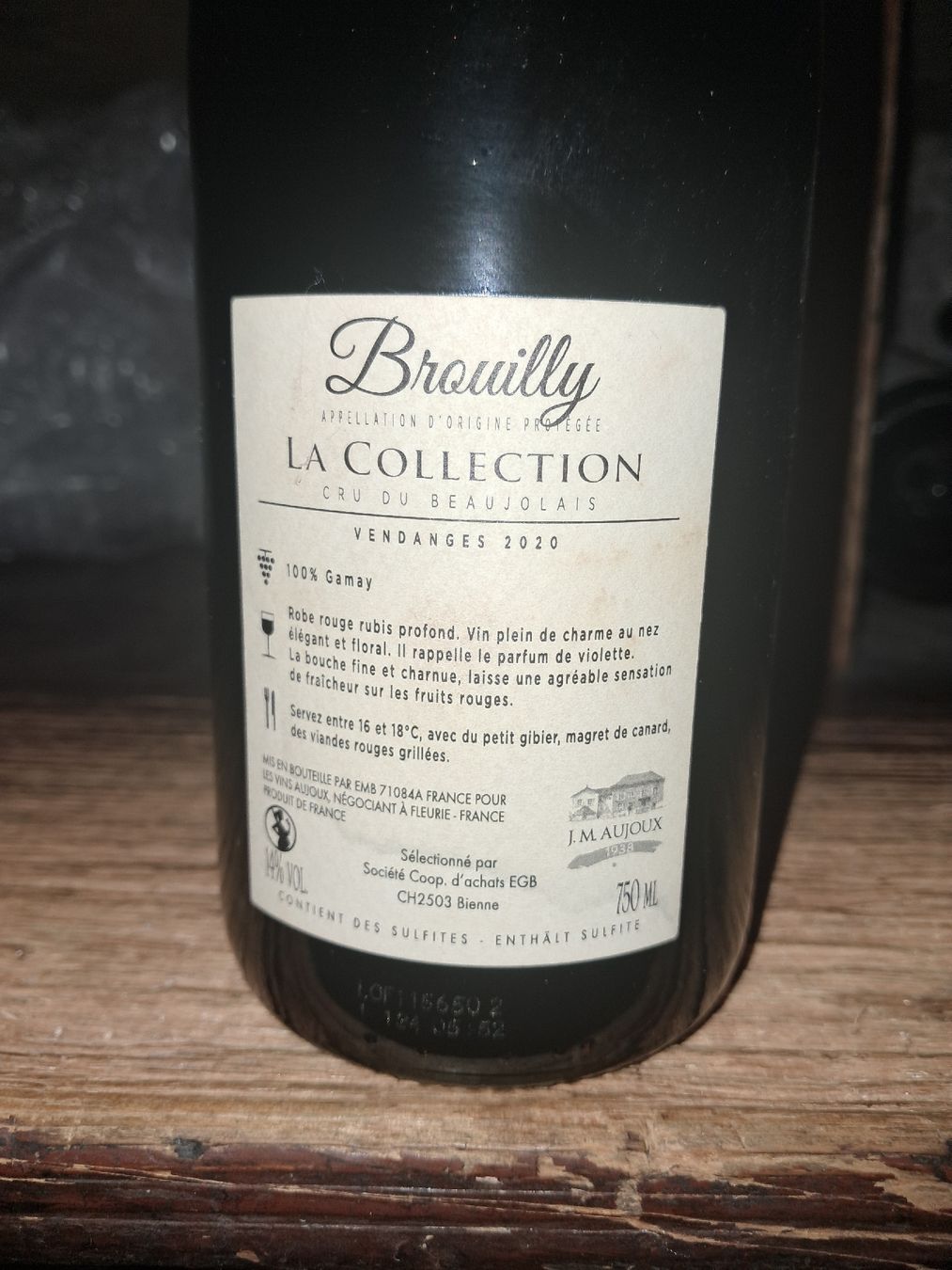 Vino: Brouilly "La Collection" J.M. Aujoux 2020  – Nuovo e nell'imballaggio originale da Le locle venduto da juliensaran 3