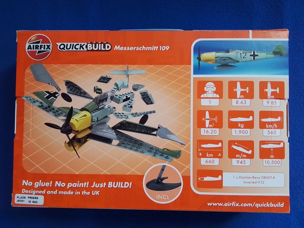 Airfix J6001 Messerschmitt 109 QuickBuild Flugzeug Bausatz | Kaufen Auf ...