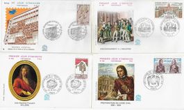 4 FDC Frankreich 1973