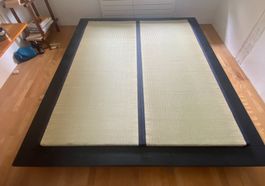 Japan Futonbett ohne Tatami 160×200cm Schwarz