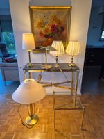 Elegante Stehlampe im Bauhaus-Stil, Messing, gut erhalten...