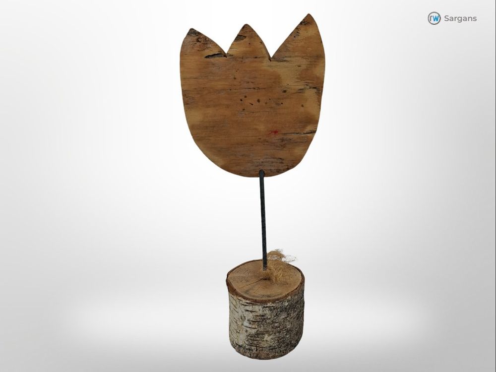 Holz Tulpe 50 Cm Holz-Tulpe Zum Basteln – Gelasert, 3 Mm Sperrholz, 49 Cm Hoch, Unbehandelt, Mit Typischem Braunen Laserrand, Ideal Zum Bemalen, Bekleben & Dekorieren