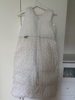 Babyschlafsack weiss mit Muster Reissverschluss