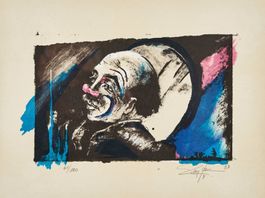 Knie Rolf "Clownportraits III" Original handsig. Lithografie