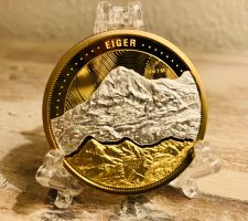 🇨🇭Schweizer Berge vergoldete Medaille * Der Eiger *