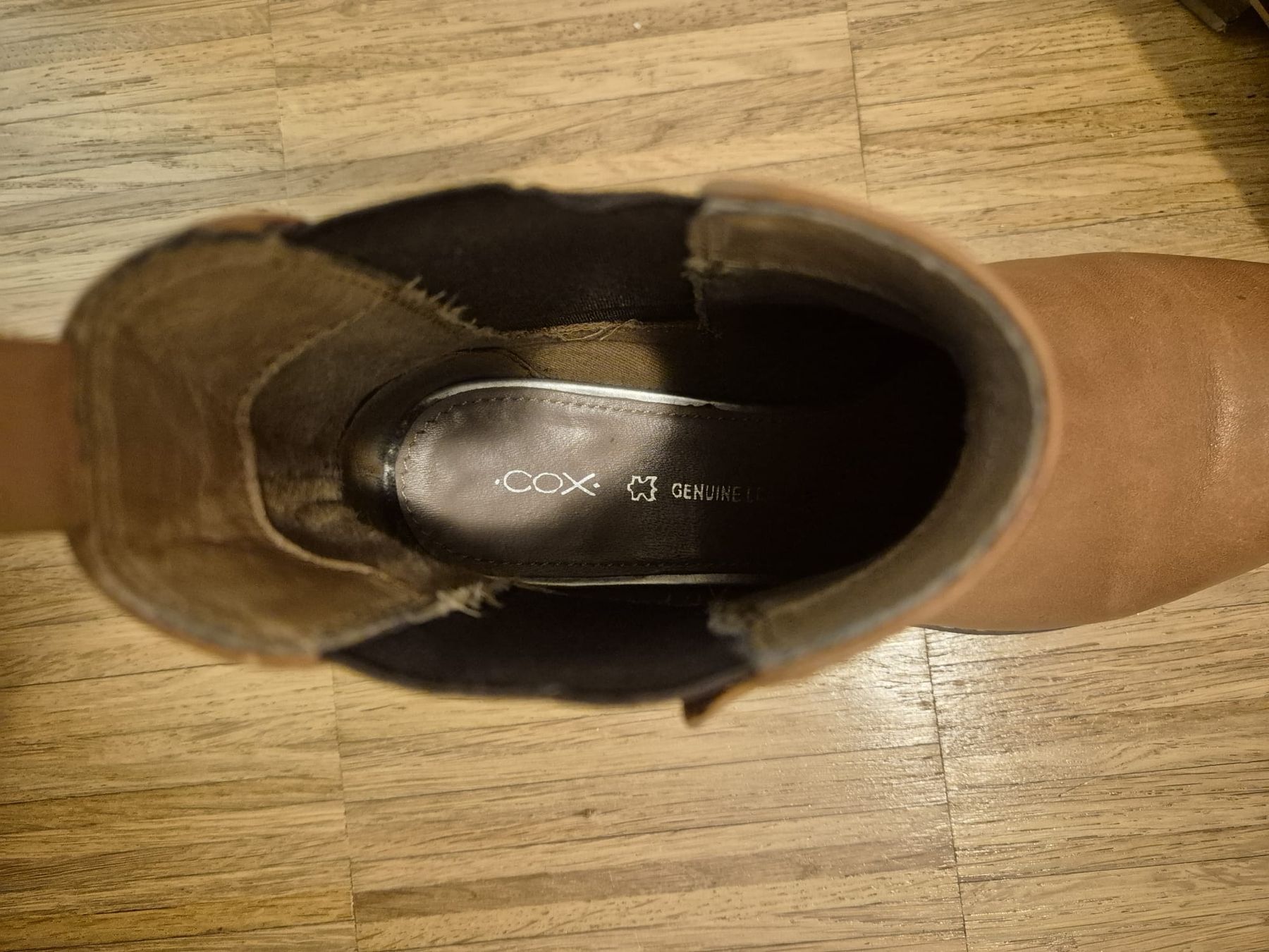 Scarpe da donna: Herbst-Boots von Cox, Gr. 38, hellbraun – Usato da Basel venduto da rubah 2