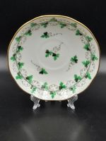 Herend Ø11,5cm Grüner Kleeblatt Untertasse - Muster PE 709