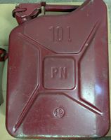 Benzinkanister 10 Liter PN rot, Vintage von 1976
