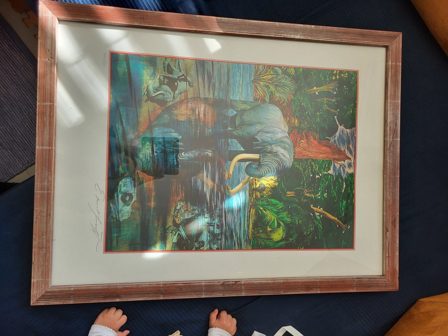 Dipinti: Tableau éléphant mystique signé Ernst Fuchs – Usato da Bern venduto da cavie 3