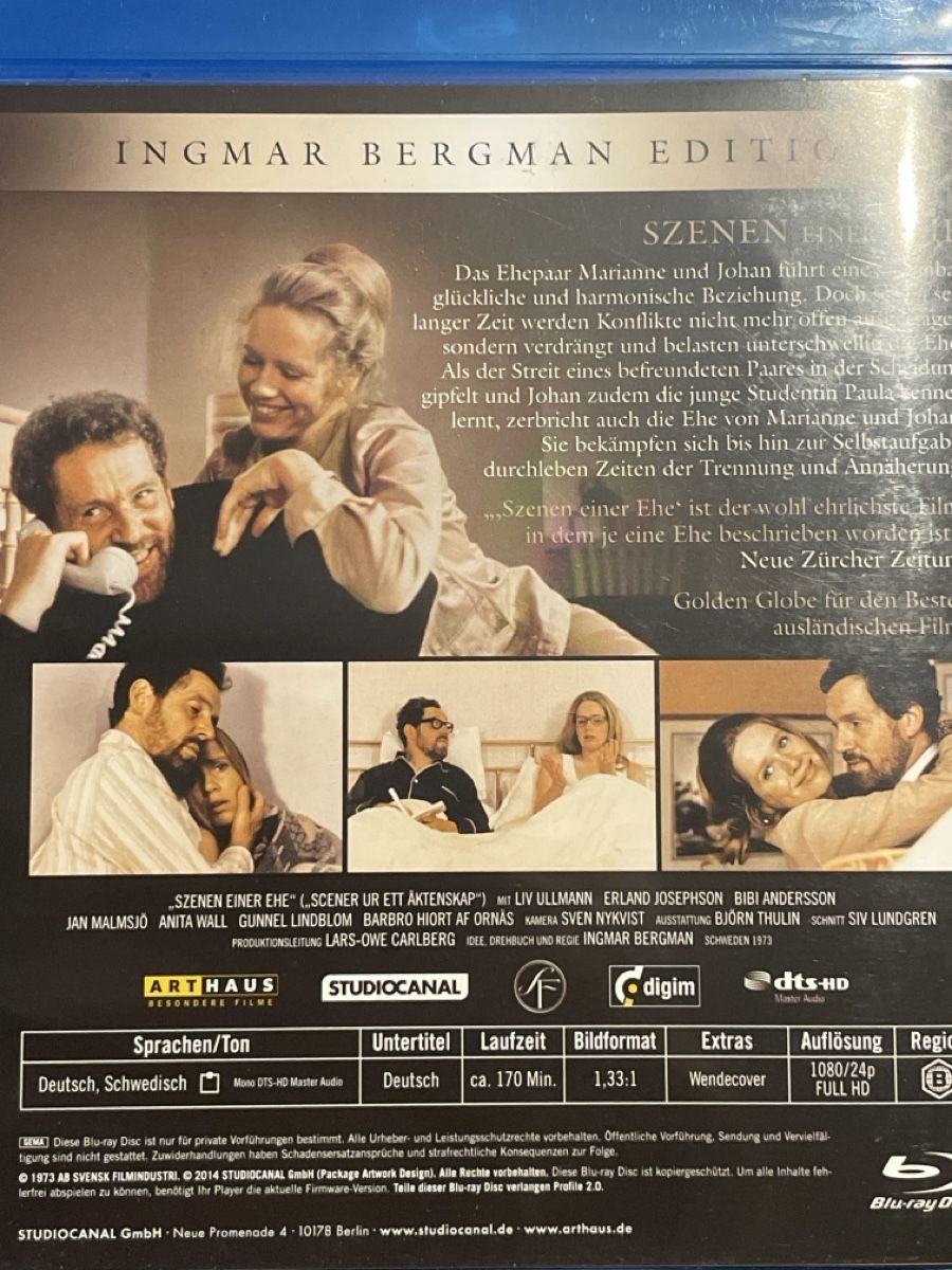 Tous les DVDs: Szenen einer Ehe (1973) – Neuf (Voir description) à Waldenburg par Gonzo8 1