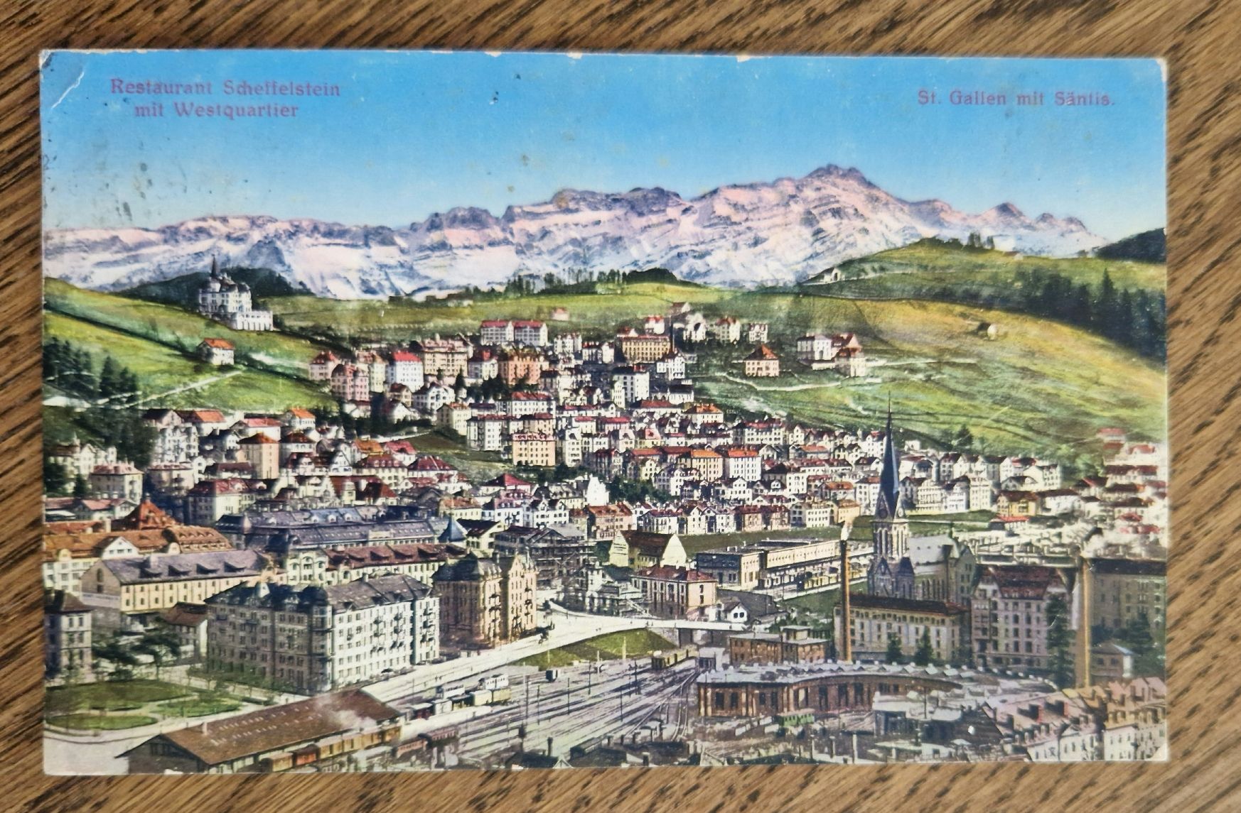 Cartoline postali: St. Gallen, Restaurant Scheffelstein 1916 – Usato da Ebikon venduto da Donar50