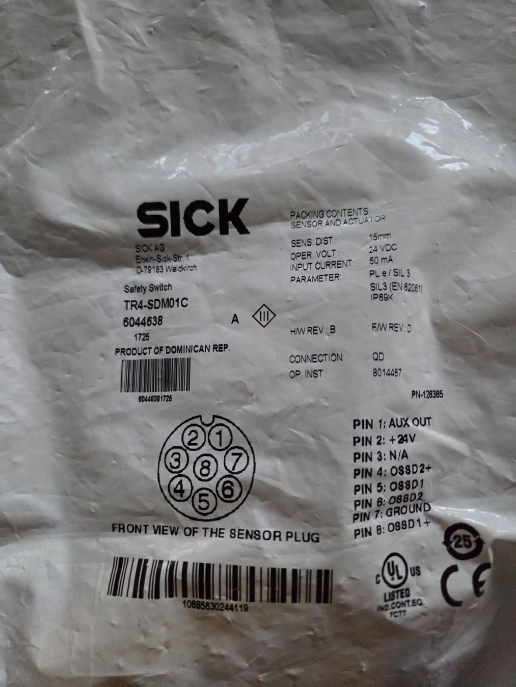 Interruttori: SICK Magnetischer Sicherheitsschalter – Usato da Engwilen venduto da dmr_wr8k