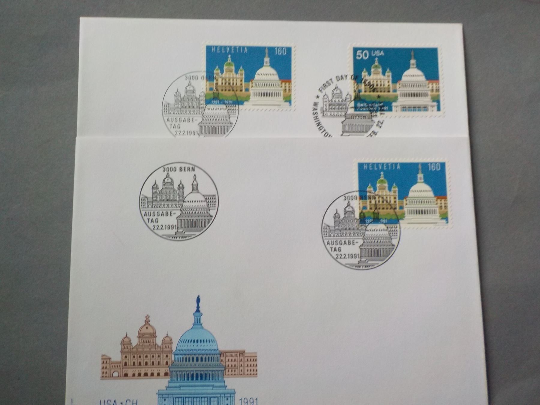 Tutti i francobolli: 1991, FDC, Gemeinsch. CH-USA – Nuovo (secondo la descrizione) da Muri b. Bern venduto da Ricardoverkauf