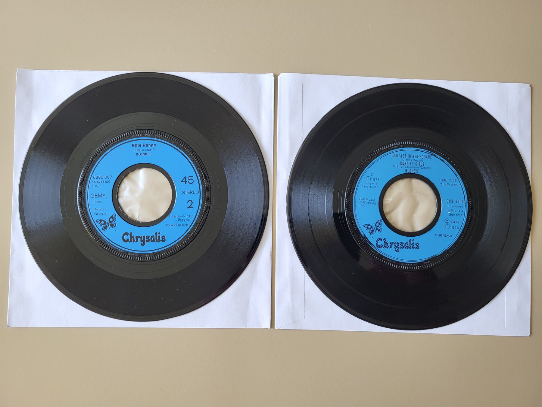 Dischi in vinile: BLONDIE - 4 Vinyl Singles - 1978 bis 1982 - Musikboxfutter – Usato da Wilen b. Wollerau venduto da 4banger 5