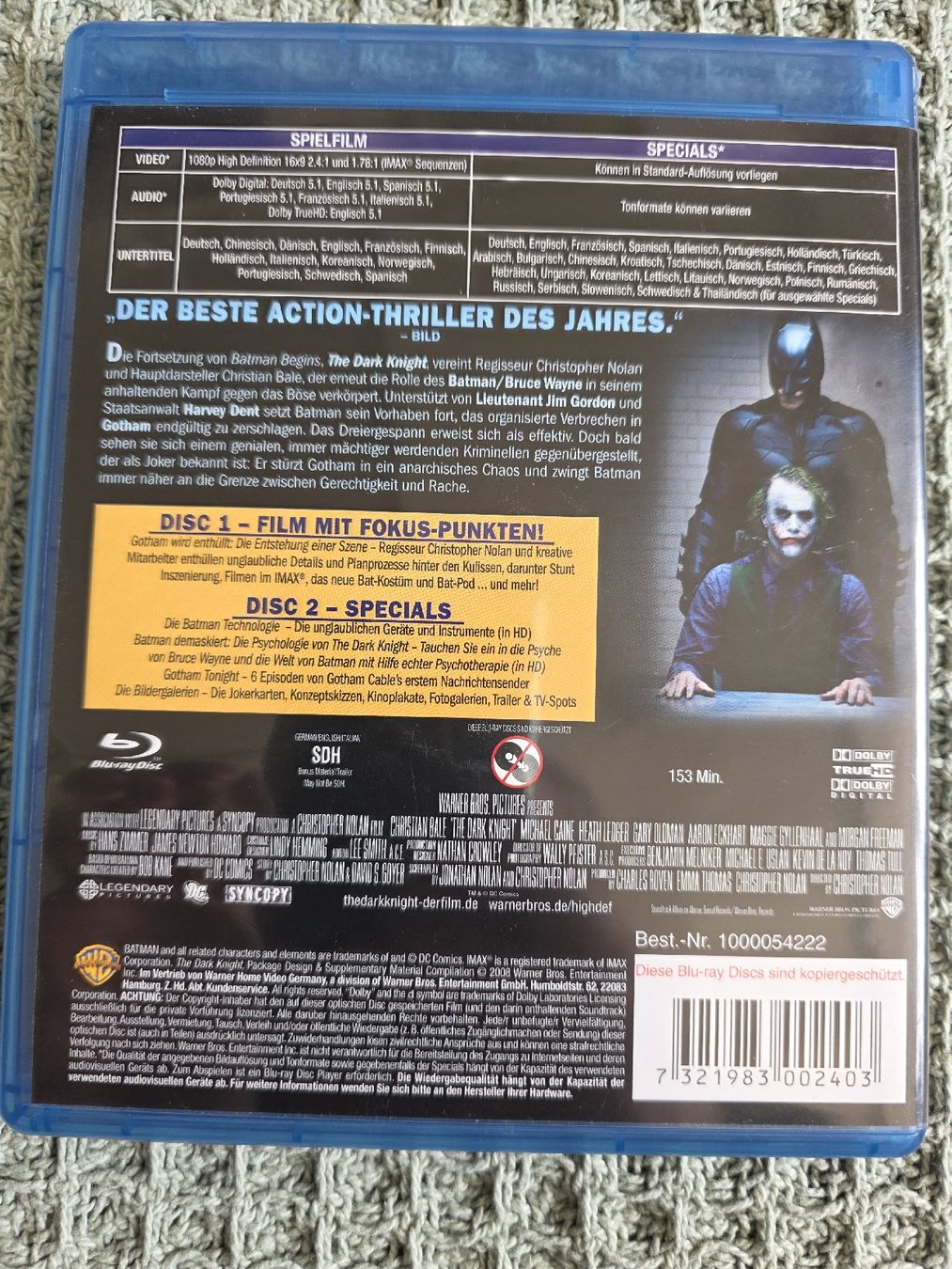 Tutti i DVDs: The Dark Knight - Blu-ray – Usato da Ellikon a d Thur venduto da razzorblog 1