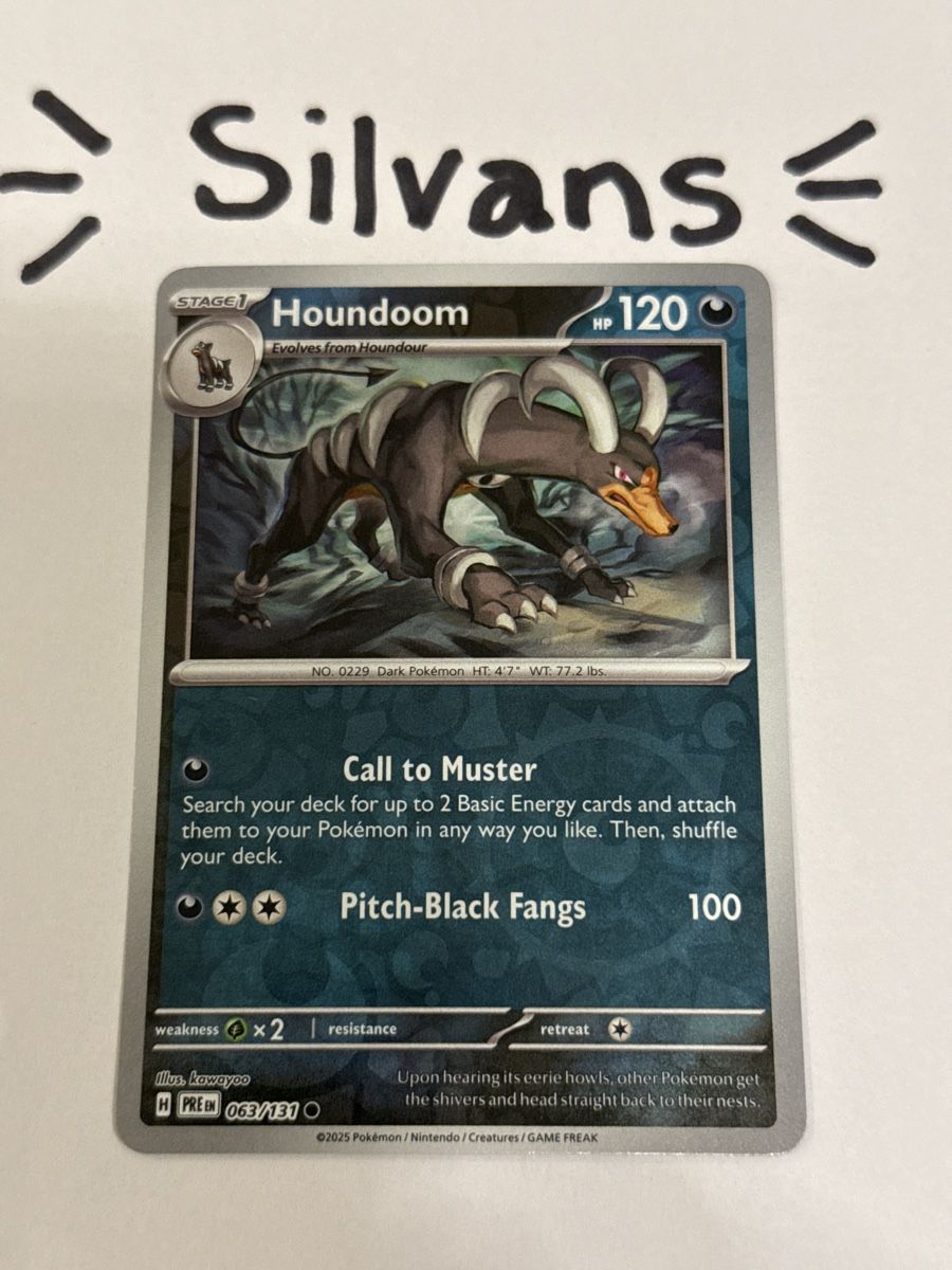 Pokémon Cartes à collectionner: Houndoom Reverse Holo 063/131 Prismatic Evolutions Englisch – Neuf (Voir description) à Wil SG par Silvans