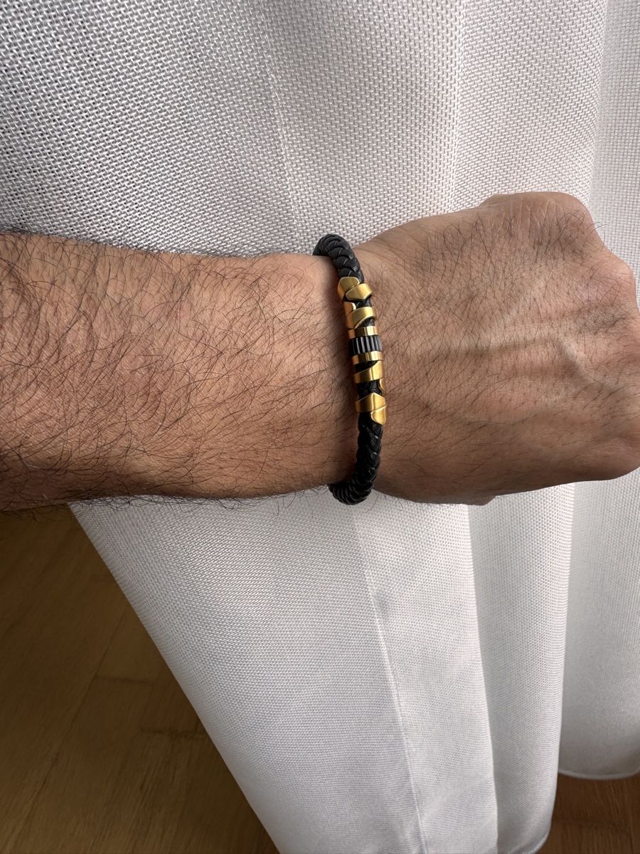 Bracciali & Braccialetti: Armband Leder und Gold Farbe  – Nuovo (secondo la descrizione) da Luzern venduto da Hdraksy 3