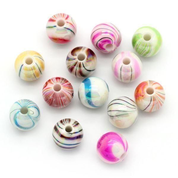 Perle (finte): 30 ACRYL PERLEN - BASTELN - 8mm - BASTELPERLE – Nuovo e nell'imballaggio originale da Kriens venduto da swissgadget 1