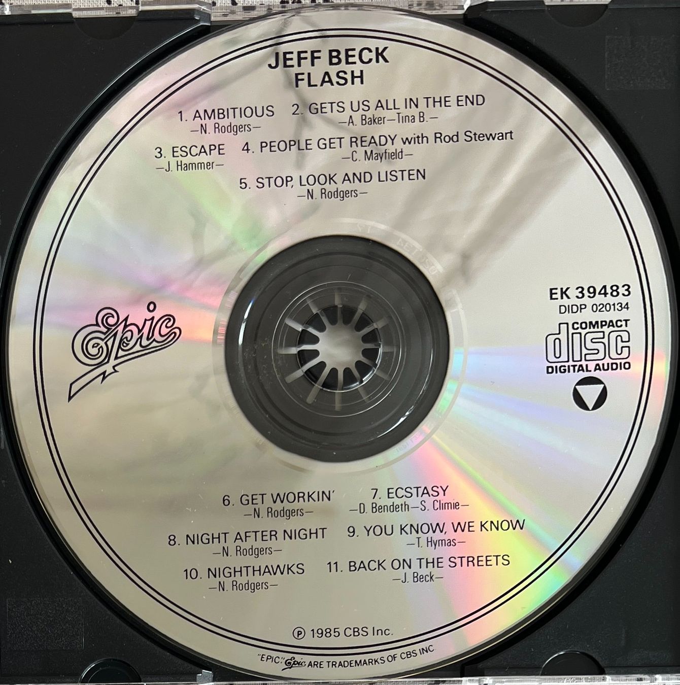 CD: JEFF BECK / Flash – Usato da Bischofszell venduto da kustavi 2