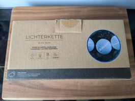 Solar Lichterkette Ø 15cm, 12 Lämpchen, 4.5m, neu & OVP