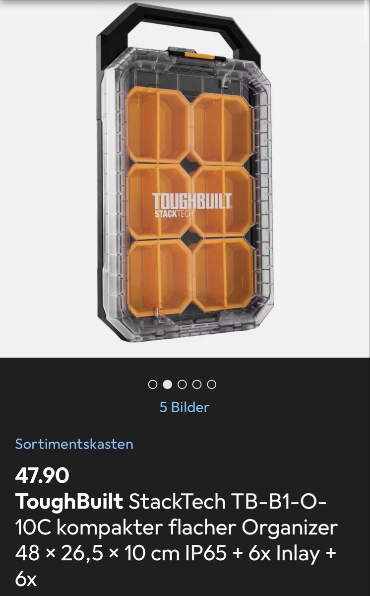 Valigie: ToughBuilt StackTech TB-B1-O Organizer – Nuovo (secondo la descrizione) da Vaduz venduto da joh_l522 3