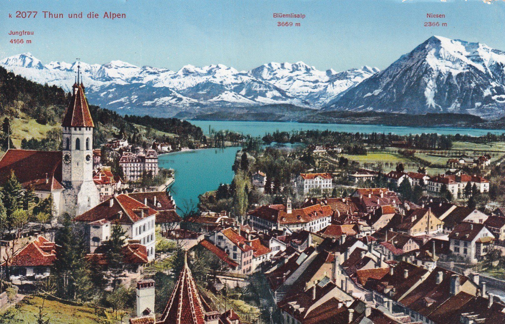 Cartoline postali: Thun und die Alpen – Usato da Cormoret venduto da Pascalll2001