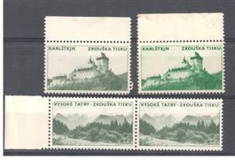 CZECHOSLOVAKIA 1966 - Probedruck - Zkoušk Tisku - 4 stamps