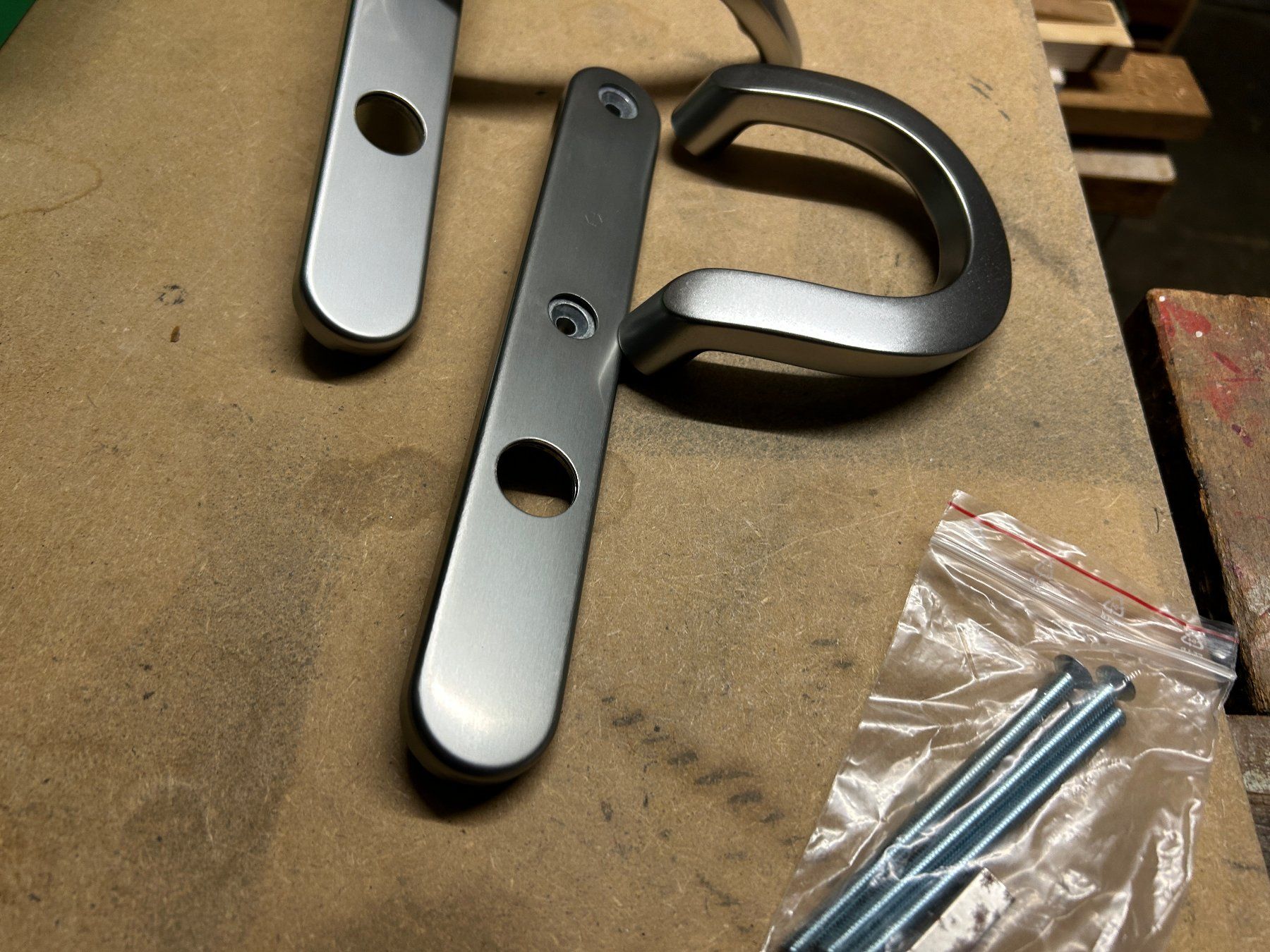 Porte: Stoss-Griff - Haustürgarnitur Chrom oder weiss. Auch in WIR – Nuovo (secondo la descrizione) da hägendorf venduto da hsh4614 3