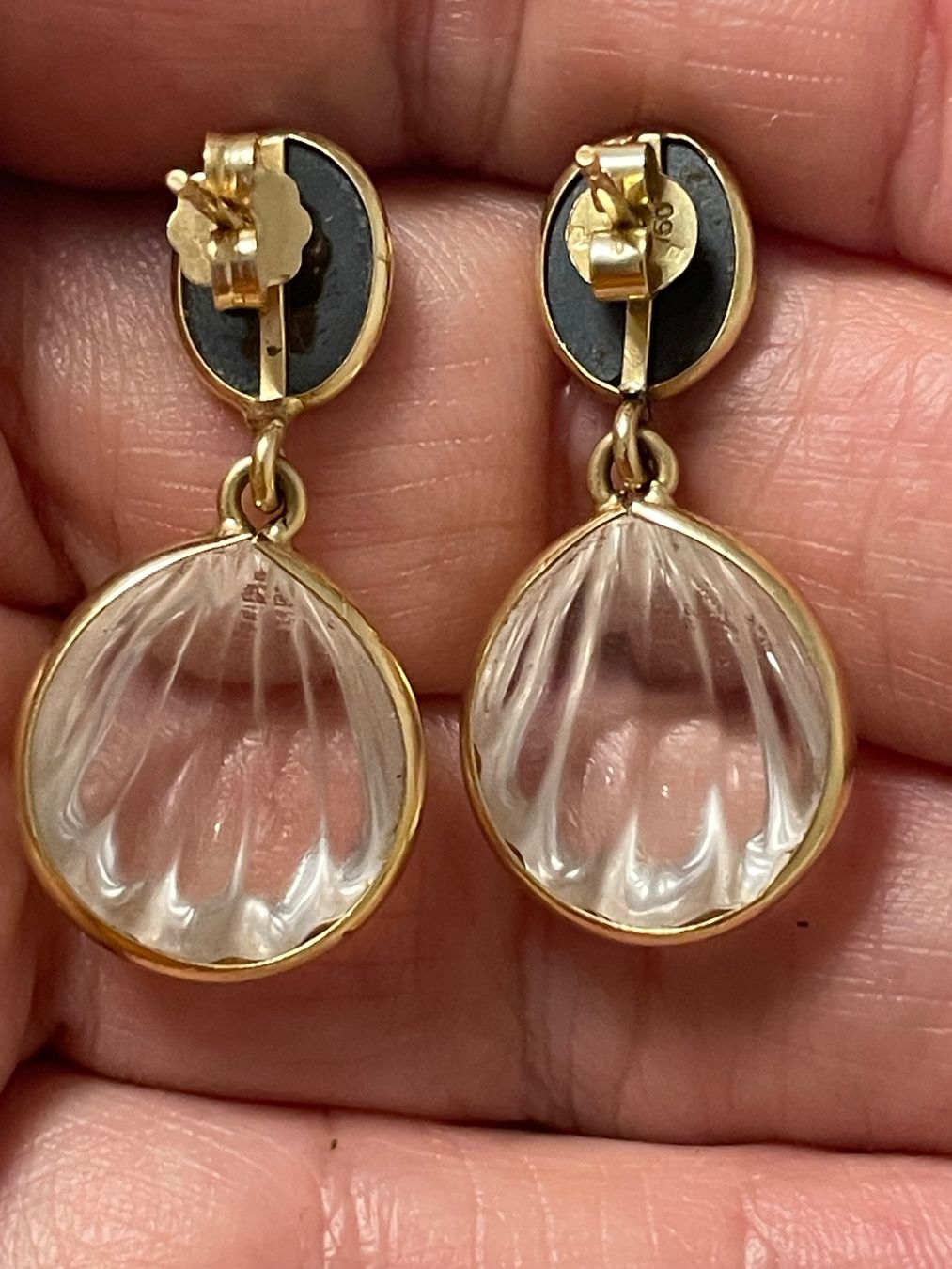 Orecchini pendenti & Orecchini a lobo: Boucles d’oreilles en or 18c – Usato da Montreux venduto da Pipo7878 6