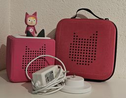 🔥 TONIEBOX 1 Starterset Pink+Kreativ-Tonie + Transporter 🔥