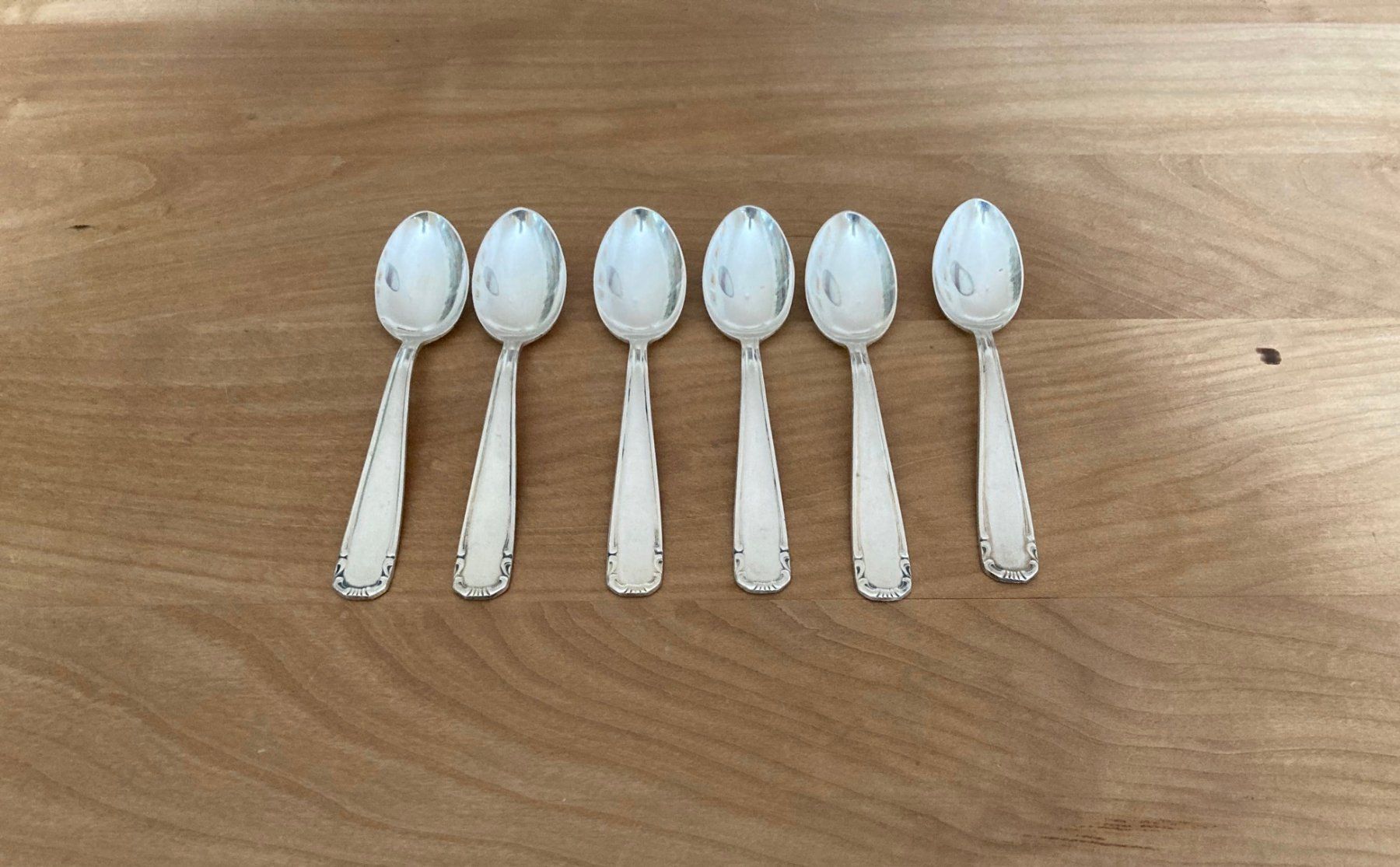 Löffel: Kaffeelöffel versilbert mit Etui Vintage,  6 Stk. – Gebraucht aus Zürich von cornetto55 2