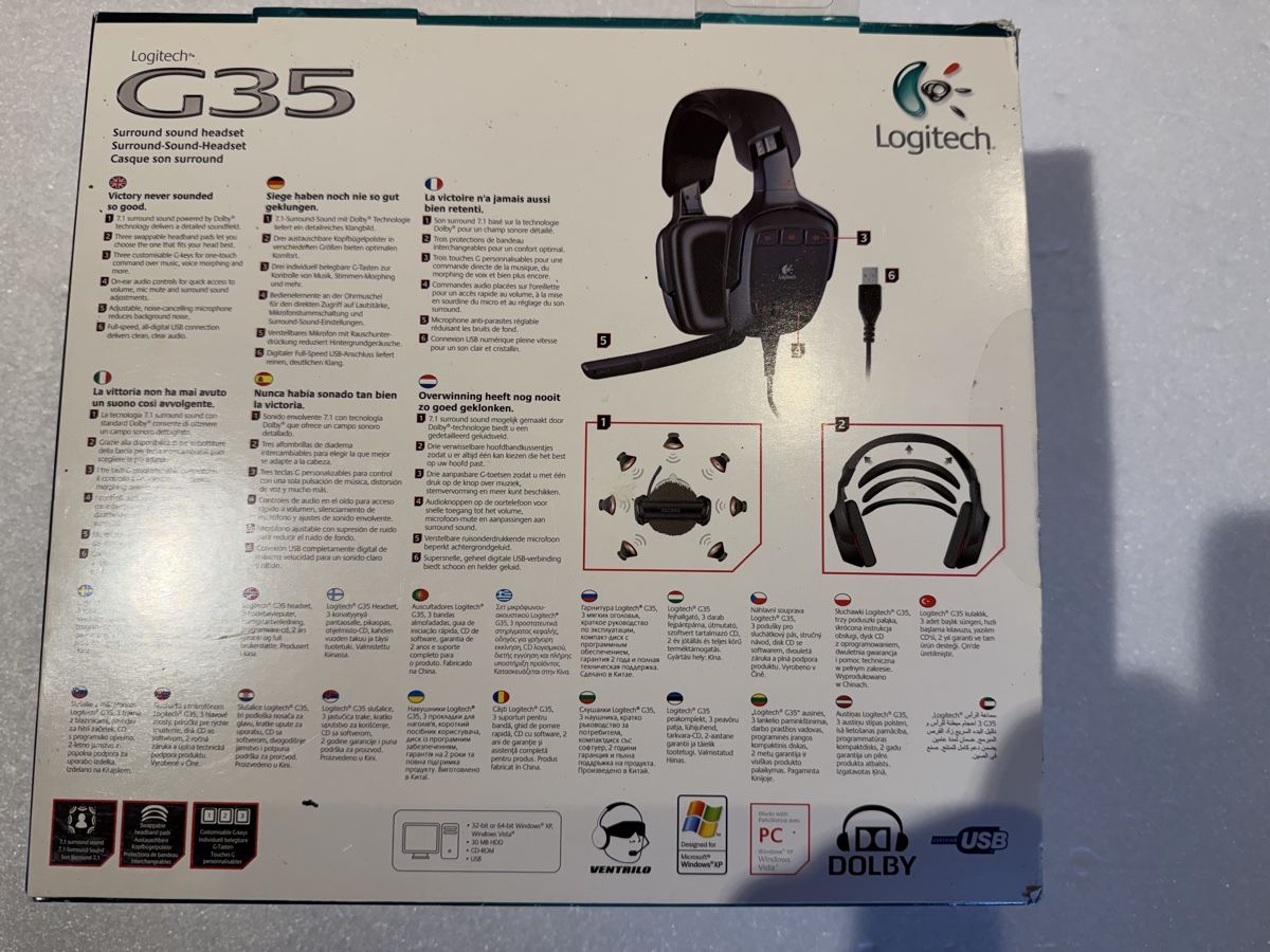 Logitech Cuffie: LOGITECH  G35  CASQUE  SON  SURROUND – Usato da Apples venduto da Gasscret 6