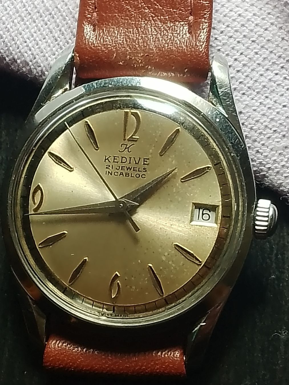 Swiss Orologi: Kedive Handaufzug 35mm läuft Super  – Usato da Agno venduto da sam2608 4