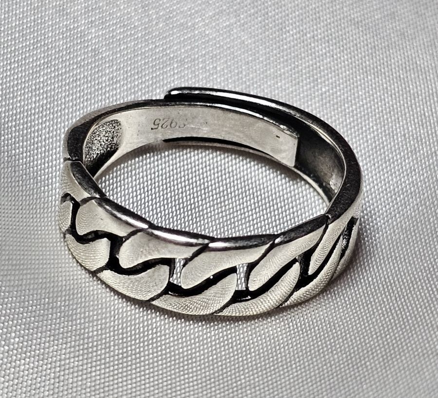 Anelli: Offener Ring, 925 versilbert  c.a. US8/CH57-US9/CH60 – Nuovo (secondo la descrizione) da Grenchen venduto da maretop
