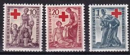 Liechtenstein Serie W15 - W17 ** Wohltätigkeitsmarken 1945