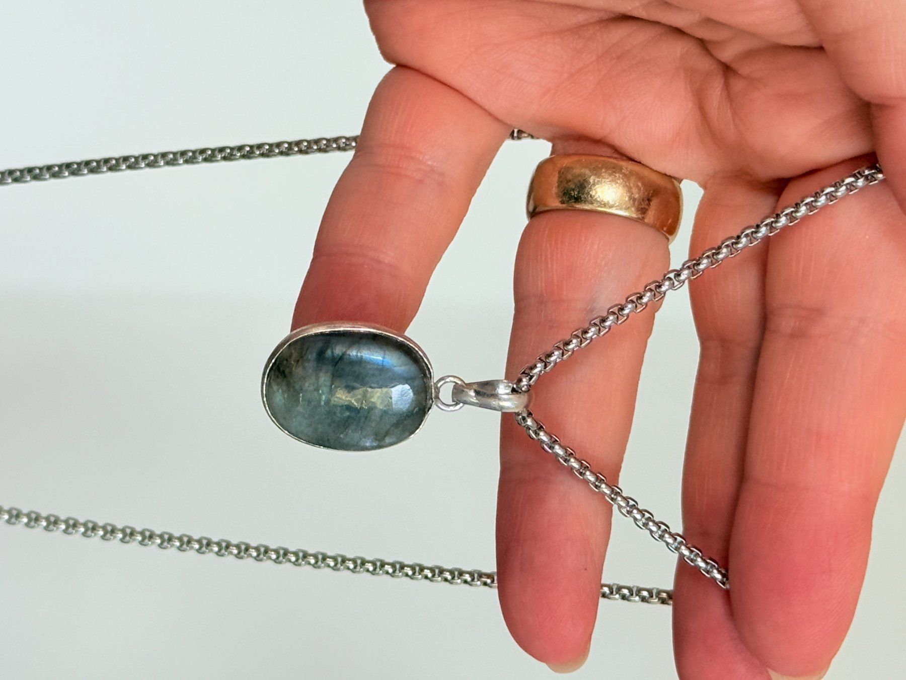 Ketten: Collier labradorite, élégant et tendance ✨ – Neu und originalverpackt aus Genève von AWWA 4