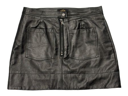 Twinset Minirock Gr. L Reissverschluss schwarz Lederimitat