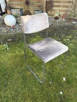 Comforto Stuhl, Klassiker mit Samtbezug, Grau Top!